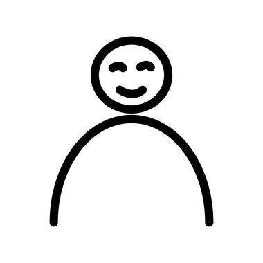 İnce çizgi ana hatları ve doğrusal vektör işareti ile zevk simgesi belirlendi