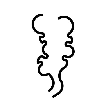 Kirlilik simgesi ince çizgi çizgisi biçimi ve doğrusal vektör işareti ile ayarlandı