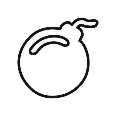 Bomba simgesi doğrusal vektör grafik işareti veya web uygulaması ui için sembol