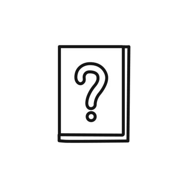 Web uygulaması ui için belirlenmiş soru işareti doğrusal vektör grafik işareti ya da sembollü kitap