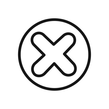 Web uygulaması ui için olay simgesi doğrusal vektör grafik imzası veya sembolünü iptal et