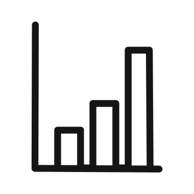 Çizelge simgesi doğrusal vektör grafik işareti veya web uygulaması ui için sembol