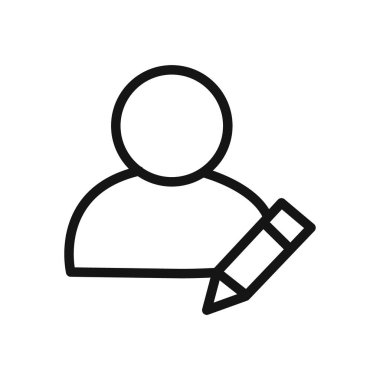 Web uygulaması ui için kullanıcı simgesi doğrusal vektör grafik imzası veya sembol düzenle