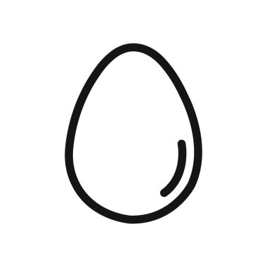 Yumurtasız ikon doğrusal vektör grafik işareti veya web uygulaması ui için sembol