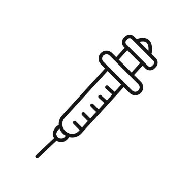 Deri içi enjeksiyon ikonu doğrusal vektör grafik işareti veya web uygulaması ui için sembol seti