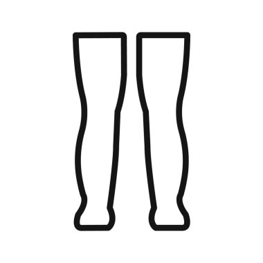 Bacak simgesi doğrusal vektör grafik işareti veya web uygulaması ui için sembol