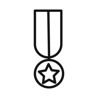 Askeri Rütbe simgesi doğrusal vektör grafik işareti veya web uygulaması ui için sembol