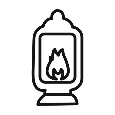 Yağ feneri simgesi doğrusal vektör grafik işareti veya web uygulaması ui için sembol