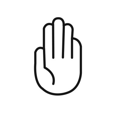 Şiddet simgesini durdur. Lineer vektör grafik işareti ya da web uygulaması ui için belirlenmiş sembol