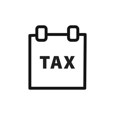 Vergi anımsatıcı simgesi doğrusal vektör grafik işareti veya web uygulaması ui için sembol