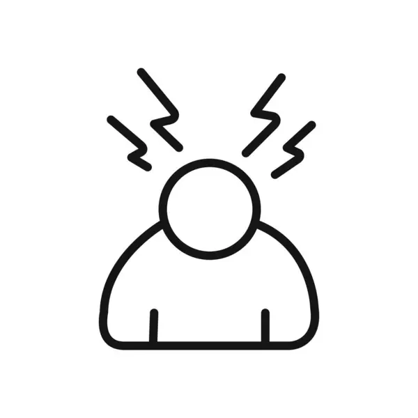 Web uygulaması ui için stres simgesi doğrusal vektör grafik işareti veya sembol