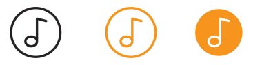 Müzik simgesi (2) Web tasarım logosu koleksiyonu düz vektör içinde