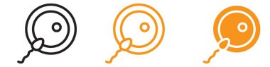 Sperm ikonu web tasarım logosu tarafından döllenen ovül düz vektör kümesi koleksiyonu