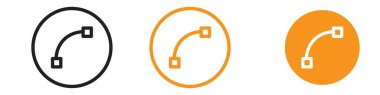 Bezier eğrisi simgesi web tasarım logosu koleksiyonu vektör cinsinden