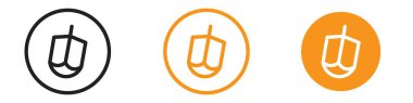 dreidel simgesi web tasarım logosu koleksiyonu vektör cinsinden