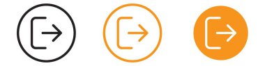 Çıkış simgesi web tasarım logosu koleksiyonu vektör cinsinden