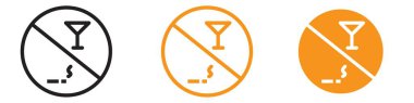 Vektör içinde alkol ve sigara ikonu web tasarım logosu koleksiyonu yok