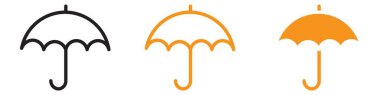 Şemsiye simgesi web tasarım logosu koleksiyonu vektör cinsinden