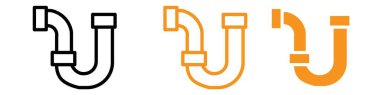 Su boruları simgesi web tasarım logosu koleksiyonu vektör içinde