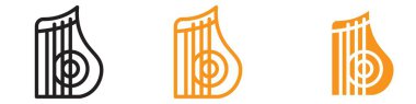 zither simgesi web tasarım logosu koleksiyonu vektör cinsinden
