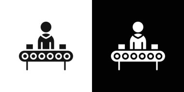 Çizgi simgesi simgesi simgesini siyah ve beyaz renkte düzenle