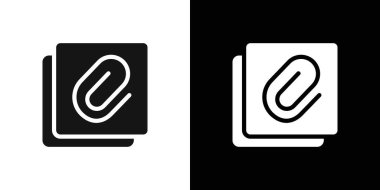 Kaplama simgesi logo işareti vektör ana hatları siyah ve beyaz