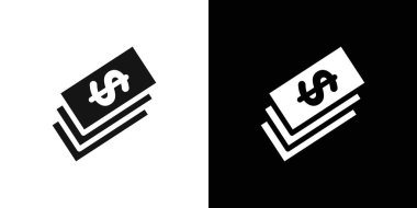 Simge amblemi avlama fonu simgesi vektör ana hatlarını siyah ve beyaz olarak belirler