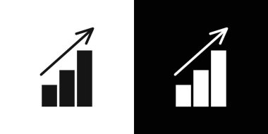 Büyüme simgesi simgesi simgesi simgesi imza vektör ana hatları siyah ve beyaz
