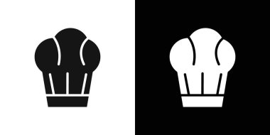 toque simgesi logo işareti vektör ana hatları siyah ve beyaz