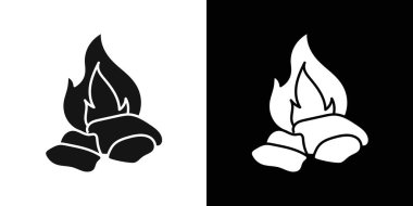 Karakalem simgesi Vektör sembolü ya da imza koleksiyonu siyah ve beyaz ana hatlarıyla belirlendi