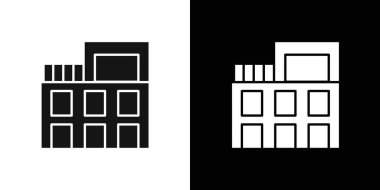 Penthouse simge vektörü sembolü ya da imza koleksiyonu siyah ve beyaz ana hatlarıyla belirlendi