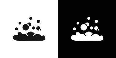 Kabarcıklar ve köpük simgesi vektör logo kümesi koleksiyonu veya paket grubu