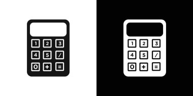 Hesap makinesi simgesi vektör logo kümesi koleksiyonu ya da paket grubu