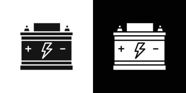 Araba pil ikonu vektör logosu koleksiyonu ya da paket grubu