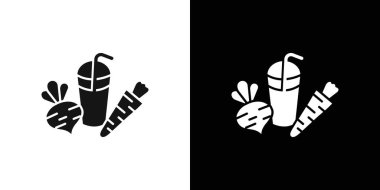 Diyet içecek ikonu vektör logosu koleksiyonu veya paket grubu