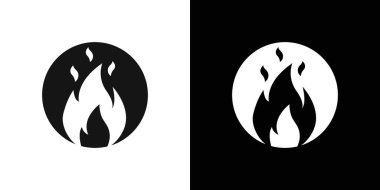 Ateş ateş ikonu vektör logosu koleksiyonu ya da paket grubu