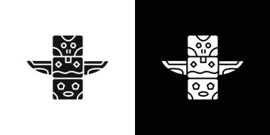 Totem simgesi vektör logosu koleksiyonu veya paket grubu