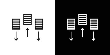 dosya önceliği simgesi Siyah çizgi resim vektörü siyah ve beyaz ana hat koleksiyon işareti