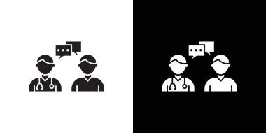 Sohbet danışma simgesi Siyah çizgi sanat vektörü siyah beyaz ana hat koleksiyon işareti