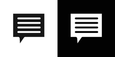 Yorum simgesi Siyah çizgi sanat vektörü siyah ve beyaz ana hat koleksiyon işareti