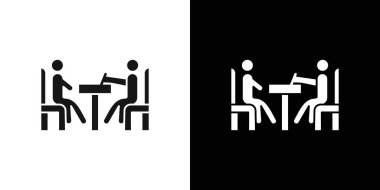 Sözleşme imzalama simgesi Siyah çizgi sanat vektörü siyah beyaz ana hat koleksiyon işareti