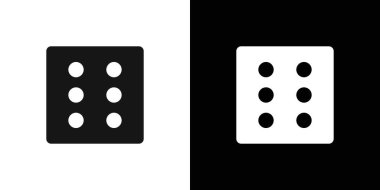 Zar Altı Simgesi Siyah çizgi sanat vektörü siyah beyaz ana hat koleksiyon işareti