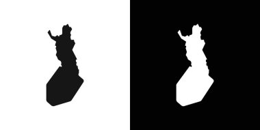 Finlandiya 'nın siyah çizgi resim vektörünün haritası siyah ve beyaz ana hat koleksiyon tablosu