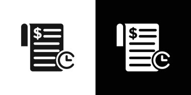 İşlem geçmişi simgesi Siyah çizgi sanat vektörü siyah ve beyaz ana hat koleksiyon işareti