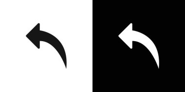 Siyah ve beyaz taslak koleksiyon işaretinde siyah çizgi sanat vektörünü geri al