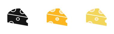 Peynir simgesi taslak koleksiyonu ya da siyah beyaz olarak ayarlanmış