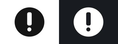 Dikkat uyarı simgesi doğrusal vektör grafik işareti veya web uygulaması ui için sembol