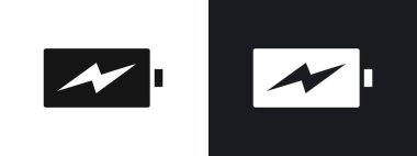 Web uygulaması ui için pil yükleme simgesi doğrusal vektör grafik işareti veya sembol