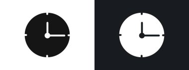 Web uygulaması ui için saat simgesi doğrusal vektör grafik işareti ya da sembol seti