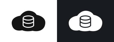 Bulut veritabanı simgesi doğrusal vektör grafik işareti veya web uygulaması ui için sembol